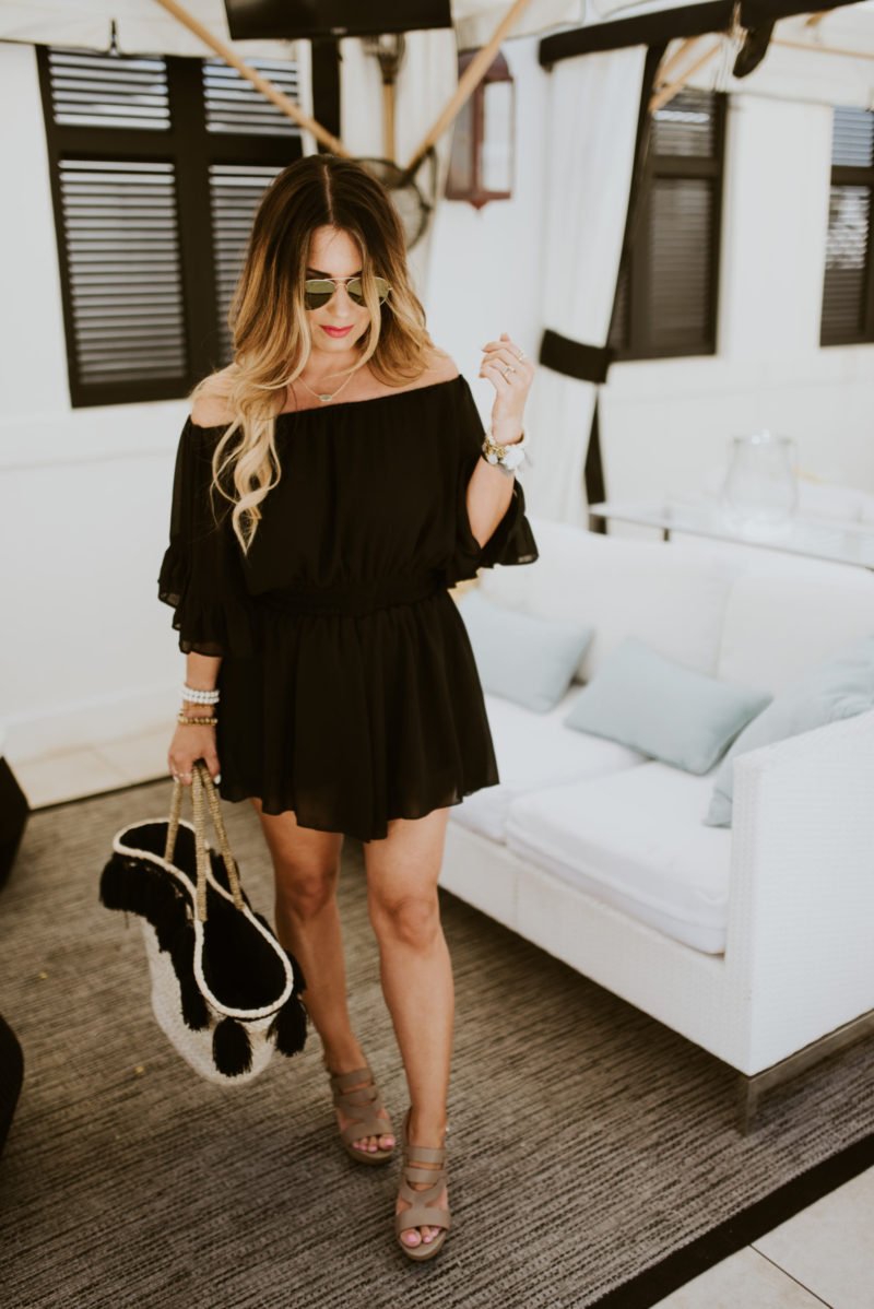 Rocked the perfect black romper while on vacation. Read more to find out all of the details about our visit to 30a