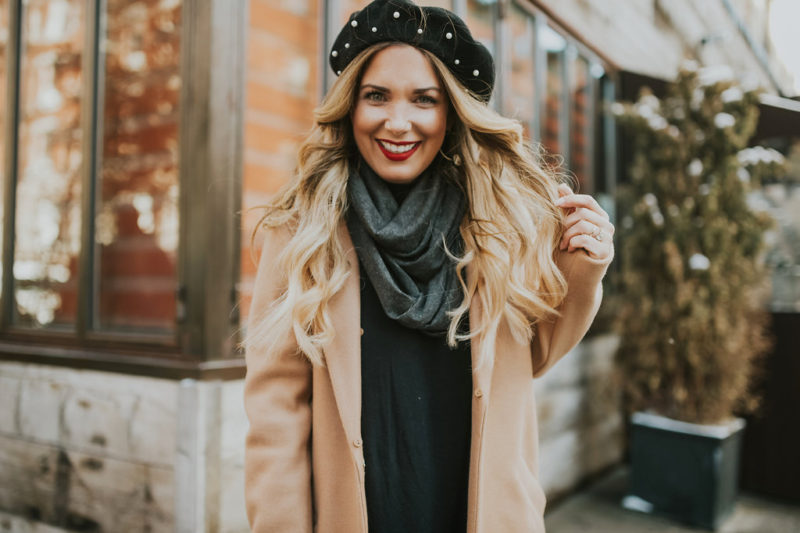 Adding layers to your ootd. The infinity scarf is easiest to layer with a tee and cardigan , with a sweater, a dress or with yoga pants and a sweatshirt. And, you don't have to figure out how to wrap it around your darn neck.