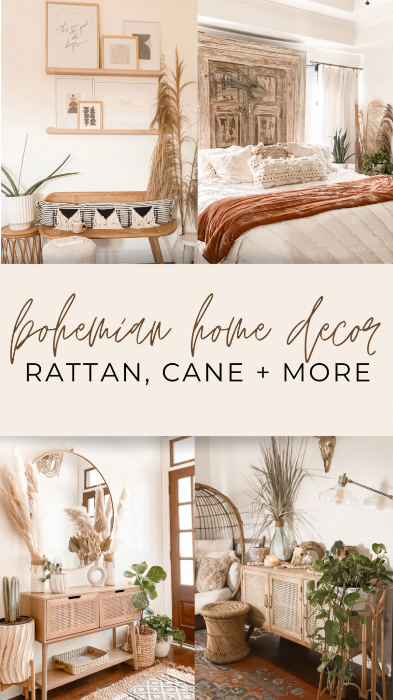 BOHEMIAN TRENDING TEXTURES FOR THE HOME ~ ROUNDED UP MY FAVORITE RATTAN & CANE HOME DECOR FINDS