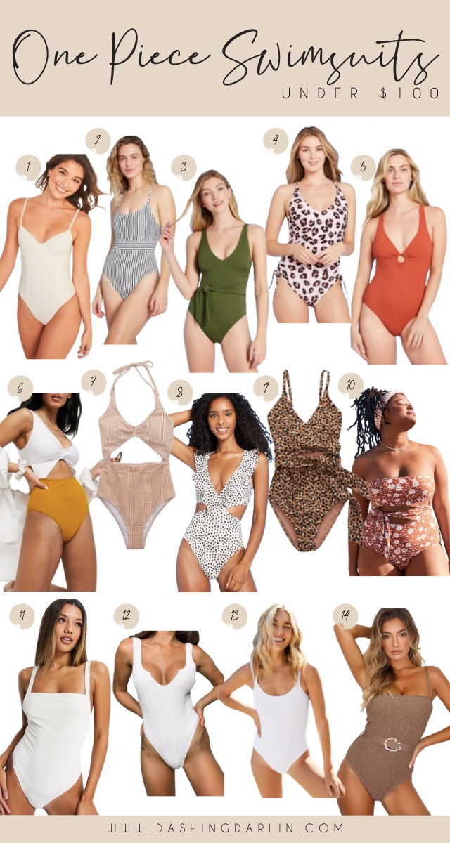 ROUNDED UP MY FAVORITE ONE PIECE SWIMSUITS AND TWO PIECE SWIMSUITS FOR SPRING AND SUMMER - AFFORDABLE SWIMSUITS - VACATION STYLE