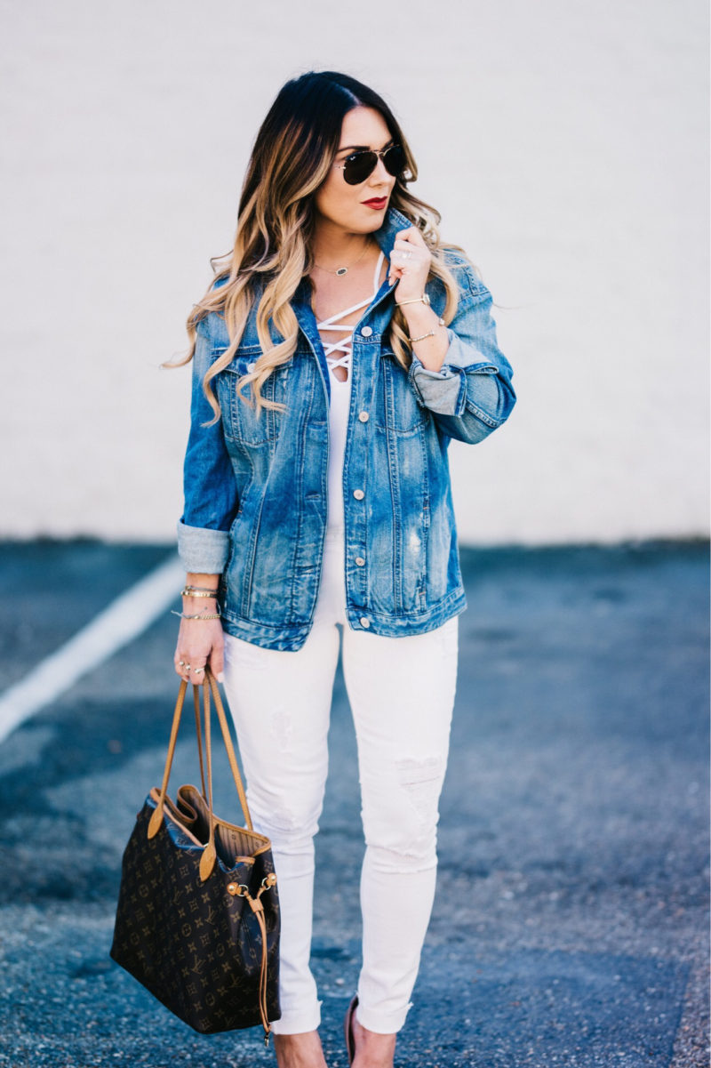 denim jacket is the perfect transitional piece