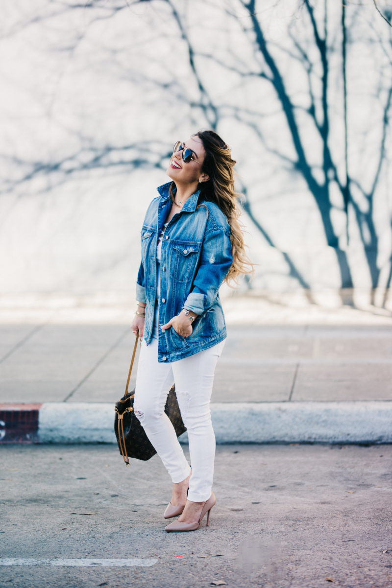 denim jacket is the perfect transitional piece