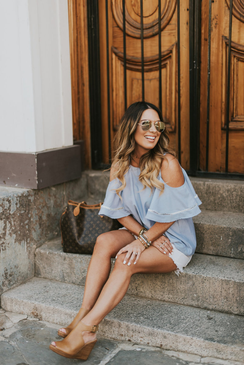 Found the perfect white denim shorts for under $30 for summer. Read more to learn how to rock denim shorts all summer long.