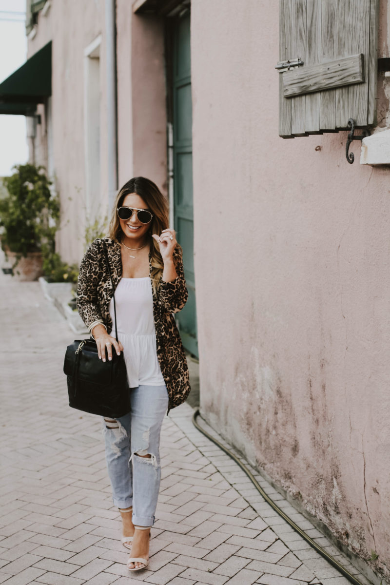 Leopard cardigan for under $35. Read more to learn multiple ways to style a basic cardigan.