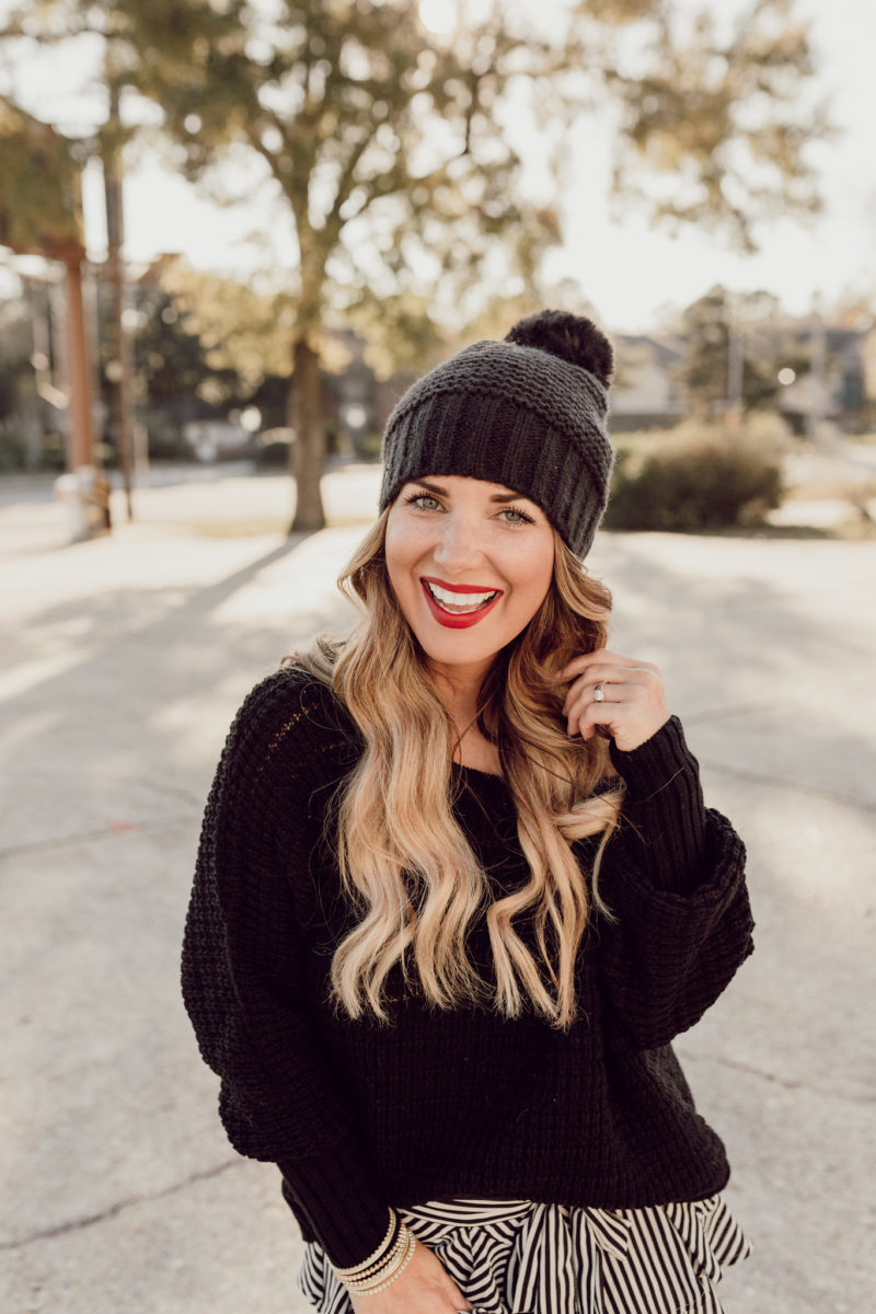 CHECK OUT MY LIBBY EDELMAN POM BEANIE THAT IS PART OF THE JACQUES PENNE CURATED COLLECTION WITH JCPENNEY