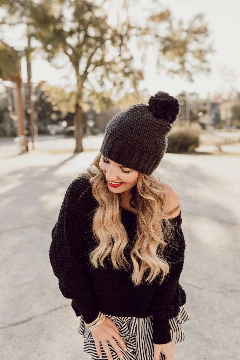 CHECK OUT MY LIBBY EDELMAN POM BEANIE THAT IS PART OF THE JACQUES PENNE CURATED COLLECTION WITH JCPENNEY