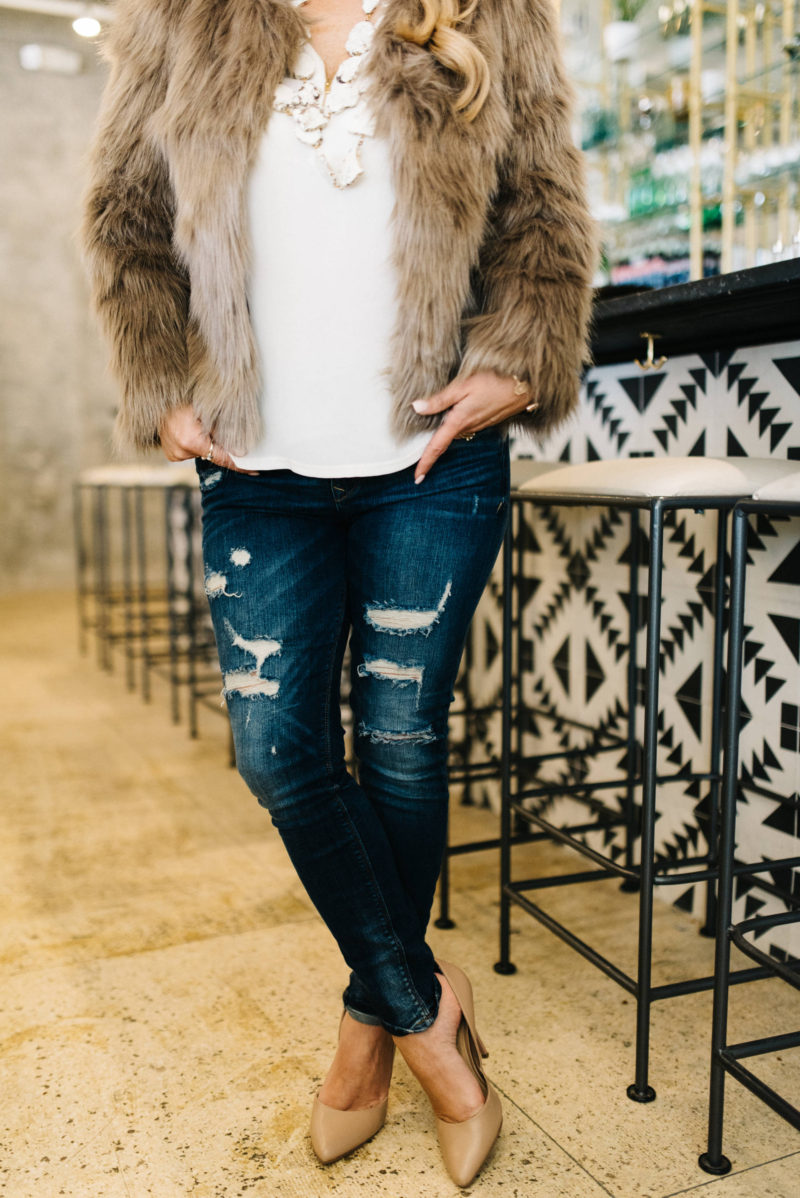 how to style a fur coat with Chicwish + date night ideas