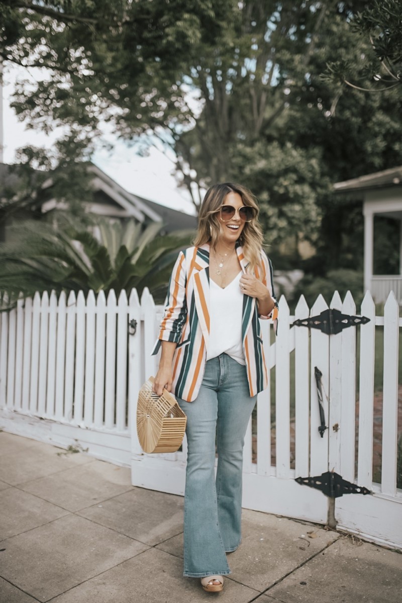 This outfit scream "I got this"!?!!!! Talking about flares, striped blazers, 70's fashion, and how to stay motivated!! How do you stay motivated?? 