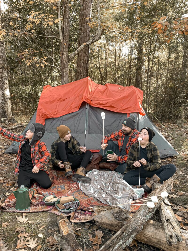 To prep for OUR CAMPING trip, we knew that Academy would have everything that we needed. From the tents to the sleeping bags to the fire logs, Academy had it all for our outdoor adventure. I found the cutest tin mugs and kettle that worked great with our hot chocolate. And, the wood, roasting sticks were under $5 and perfect for the s’mores. 