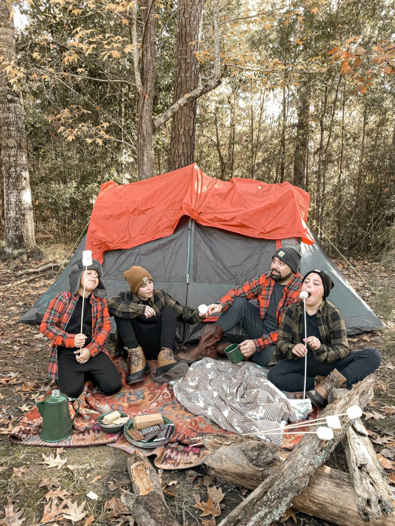 To prep for OUR CAMPING trip, we knew that Academy would have everything that we needed. From the tents to the sleeping bags to the fire logs, Academy had it all for our outdoor adventure. I found the cutest tin mugs and kettle that worked great with our hot chocolate. And, the wood, roasting sticks were under $5 and perfect for the s’mores. 