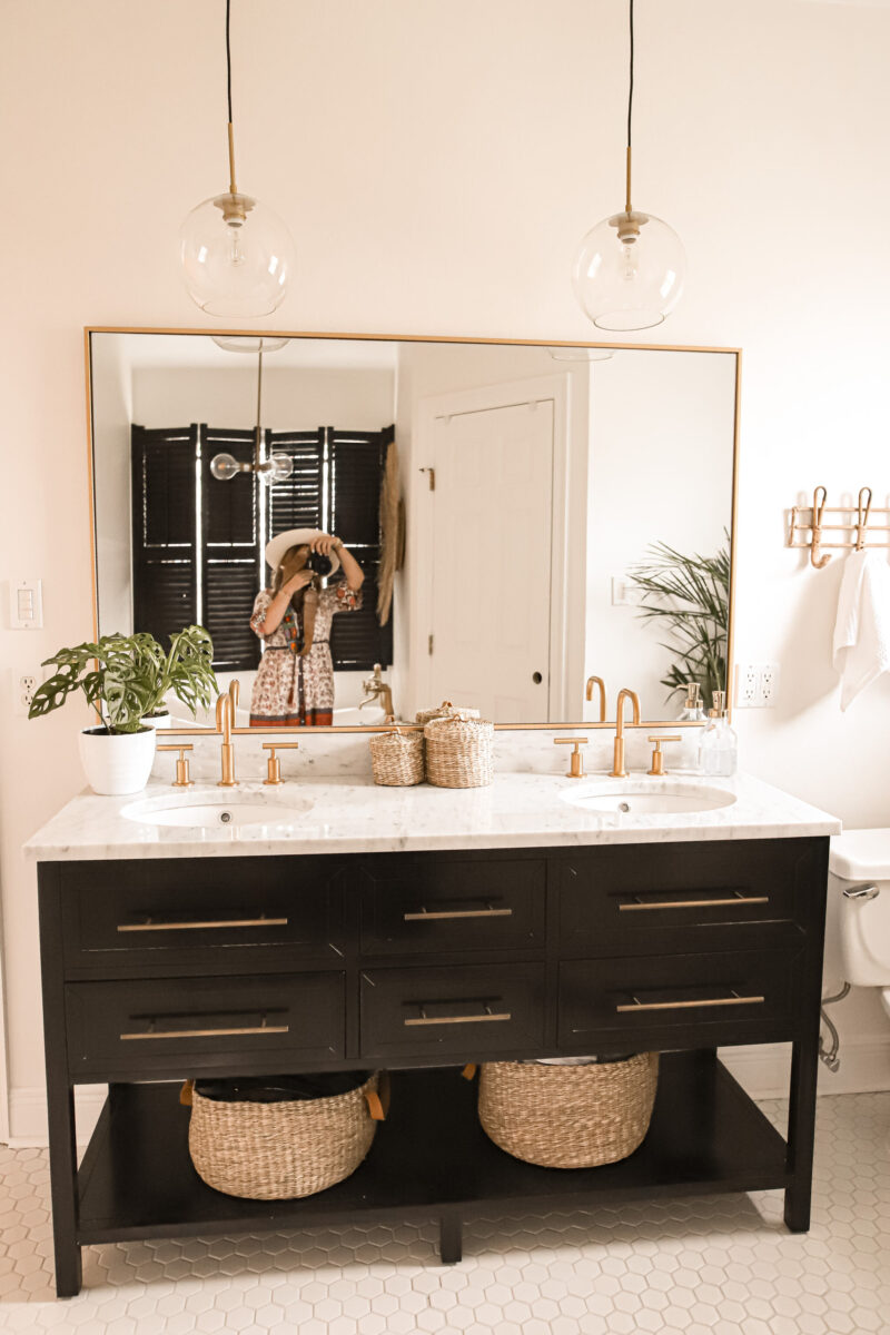 Transformed my master bathroom and ordered everything from Wayfair. New mosaic tile, subway tile, gold faucets, new vanity and more-- shop for all of these items online at Wayfair. 