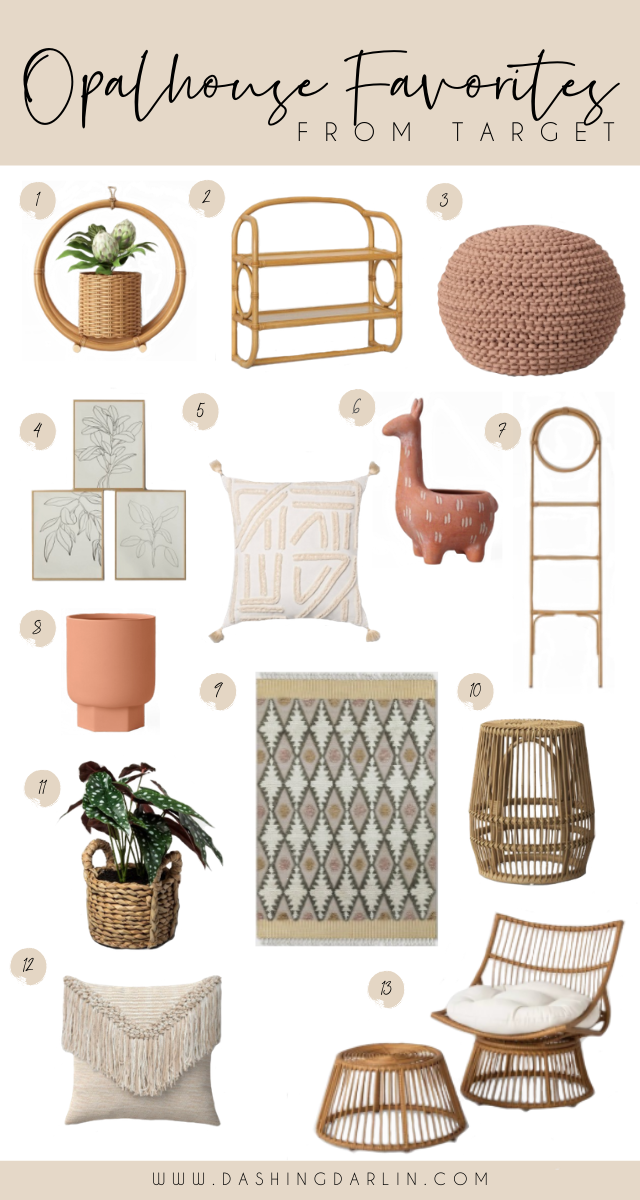 BUDGET FRIENDLY HOME DECOR FINDS from Target that are on trend. Throw pillows, rug, rattan shelves, and more are on the blog.