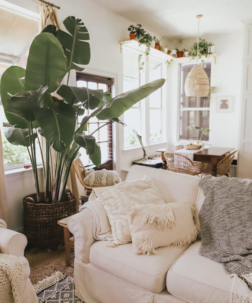 LIVING ROOM REFRESH WITH A FEW AFFORDABLE FINDS FRO TARGET AND OVERSTOCK. ROUND MIRROR, LOTS OF TEXTURE, PAMPAS GRASS, AND MORE ON THE BLOG.