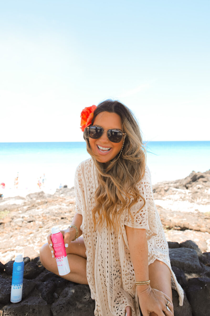 HOW TO MAINTAIN HAIR WHILE AT THE BEACH?!! SHARING MY FAVORITE HAIR PRODUCTS TO PACK WHEN TRAVELING. BEST DRY SHAMPOO + DRY CONDITIONER
